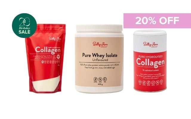 20% Off Select Sally-Ann Creed Pure Hydrolysed Collagen & Whey Isolate Cover Image
